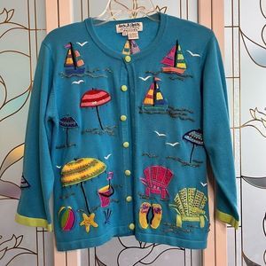 Jack B Quick Beach/Summer embellished Cardigan- Petite Small-